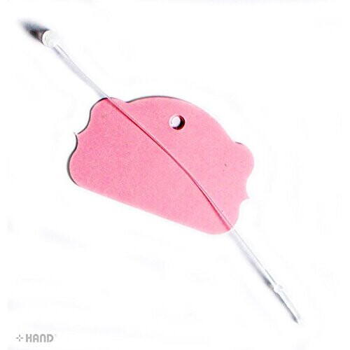 Plain Assorted Colours Labelling Small Shaped Paper Tags 40x25mm with Nylon Lock String - Appx 500 pcs (Pink)