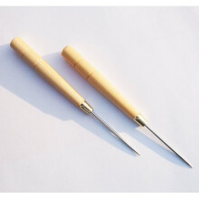 2 Pieces of Wooden Handle Clickers Awl 15cm