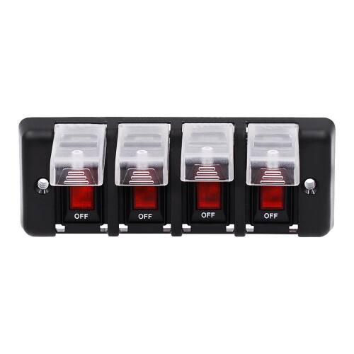 DC 12V Waterproof Rocker Circuit Breakers Button Toggle Switch Panel For Car RV Marine Boat