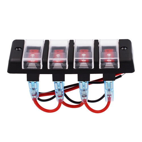 DC 12V Waterproof Rocker Circuit Breakers Button Toggle Switch Panel For Car RV Marine Boat 1