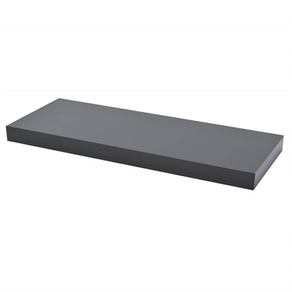 High Gloss Wall Floating Shelf-80CM Grey G-0217