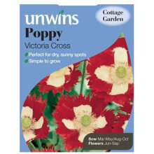 Unwins Grow Your Own Intense Red Victoria Cross Poppy Flower Seeds