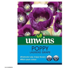 Unwins Grow Your Own Rich Plum Laurens Grape Poppy Flower Seeds