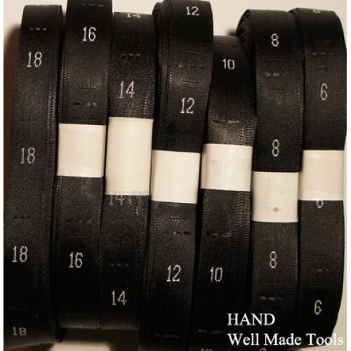 A Roll of Fold Silk Size Label Tabs Black, 500pcs (6)