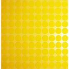 Self-Adhesive Tailors Round labels, Diameter 13mm, A Pack of 15 Sheets/132 Stickers per Sheet Colour Bright Yellow