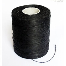 210D Assorted Colours Leathercraft Antislip Waterproof Flat Braided Waxed String 1.5mmW - 680 metres (Black)