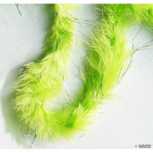 B703 Silver Trim Light Green Feather Garland -1.87m