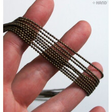 Round Ball Bead Diameter 1.5mm Continuous Chain/Trim for Jewellery, Fashion Design and More - appx 10m (Dark Copper)