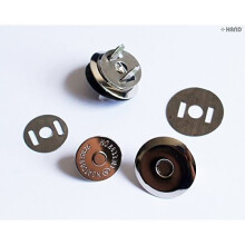 5 Full Sets Magnetic Buttons- Flat Smooth Finish, Snap Bag Magnetic Clasp - Silver, 20mm