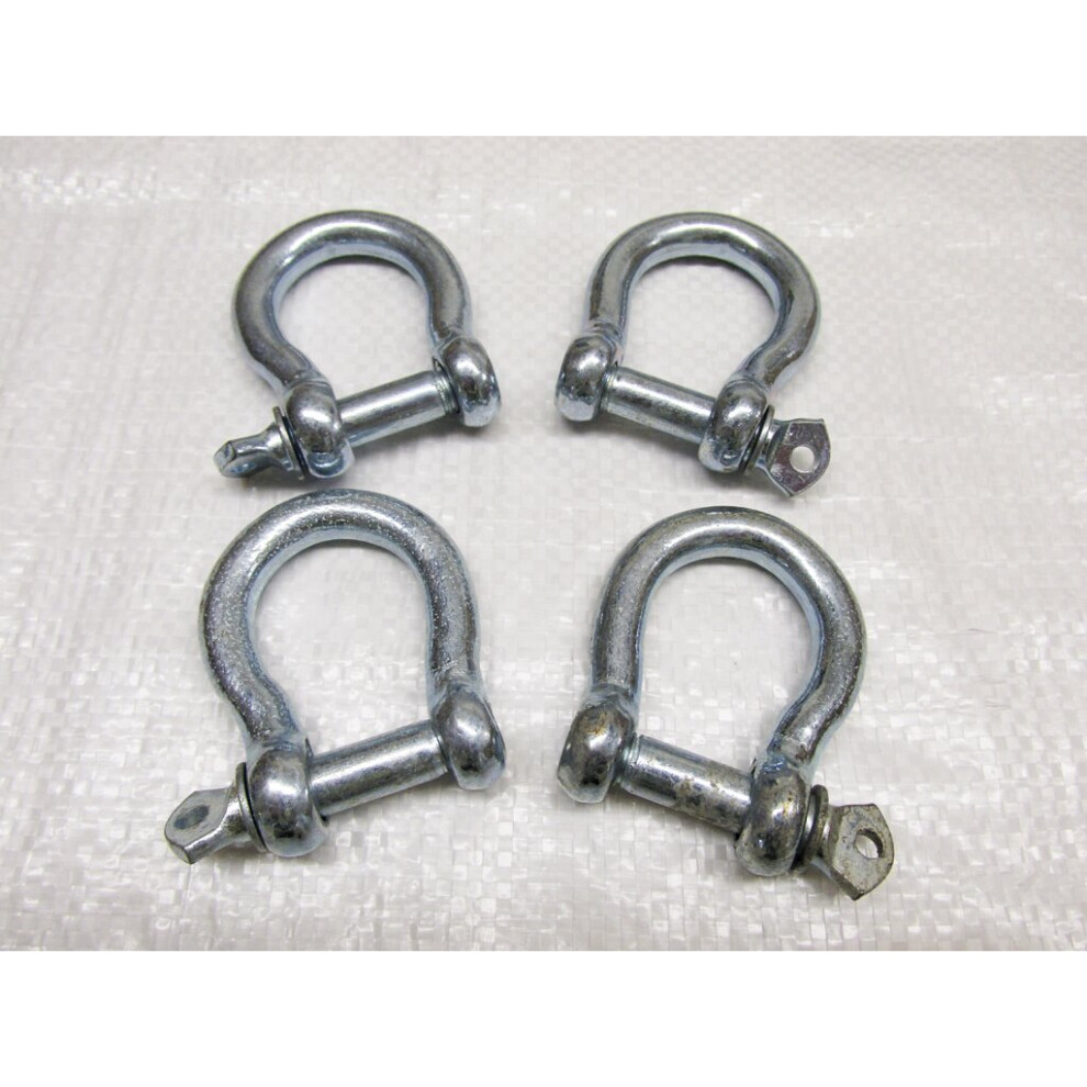 (5Mm, Pack Of 4) Galvanised Commercial Bow Shackles 5Mm - 25Mm 600988525962