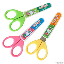 4030 Colourful Kids Safe, 4.5" Blunt Tip Scissors With Protective Cover - Pack of 2