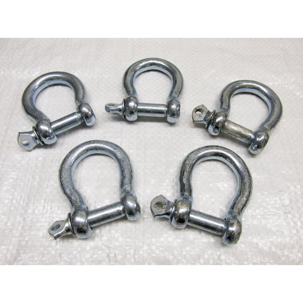 (25Mm, Pack Of 5) Galvanised Commercial Bow Shackles 5Mm - 25Mm 600988526600