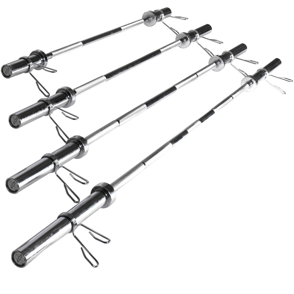 Rip X (7Ft) 2" Diameter Olympic Barbell With Spring Clip Collars, Choice Of Sizes