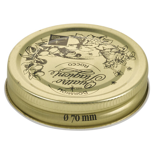 URBN-CHEF (20 (70mm)) Metal Gold Jam Jar Replacement Airtight Lid Sets