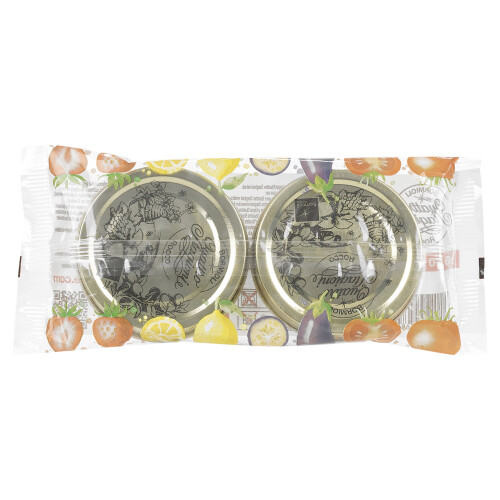 URBN-CHEF (20 (70mm)) Metal Gold Jam Jar Replacement Airtight Lid Sets 2