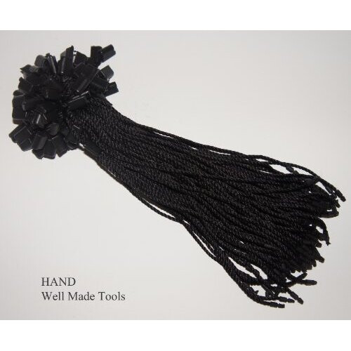 Easy and Fast to Attach Hang Tag, Nylon String Round Snap Lock, Black 1000pcs 1