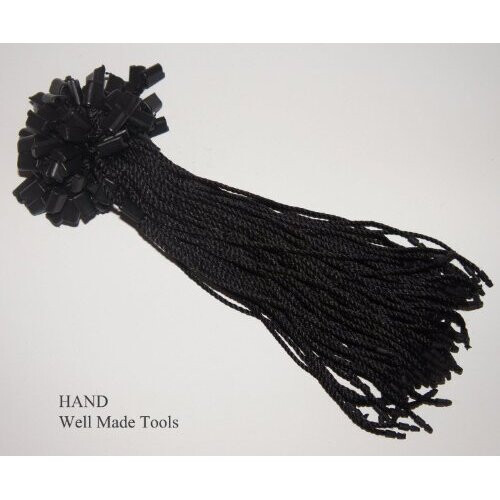 Easy and Fast to Attach Hang Tag, Nylon String Round Snap Lock, Black 1000pcs