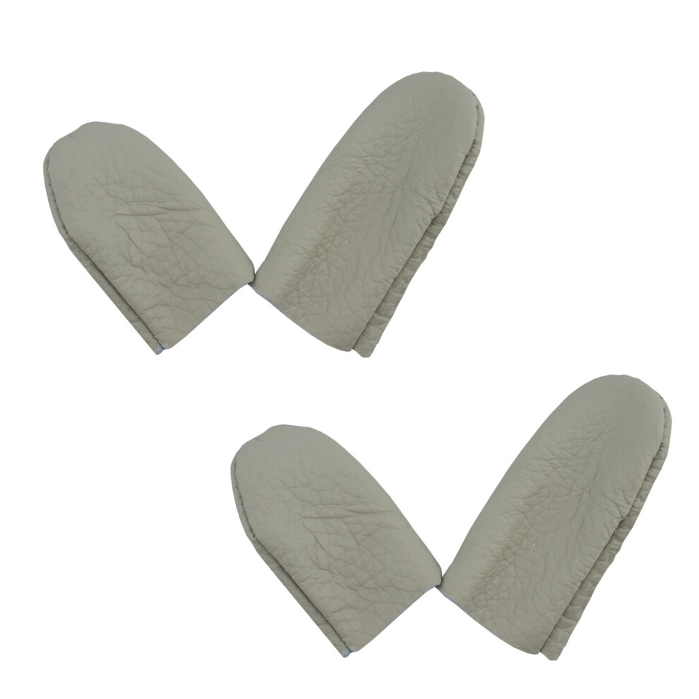 HAND Men's Real Leather Thick Tough Craft Thumb and Index Finger Thimble/Protector - Pack of 2 Pairs