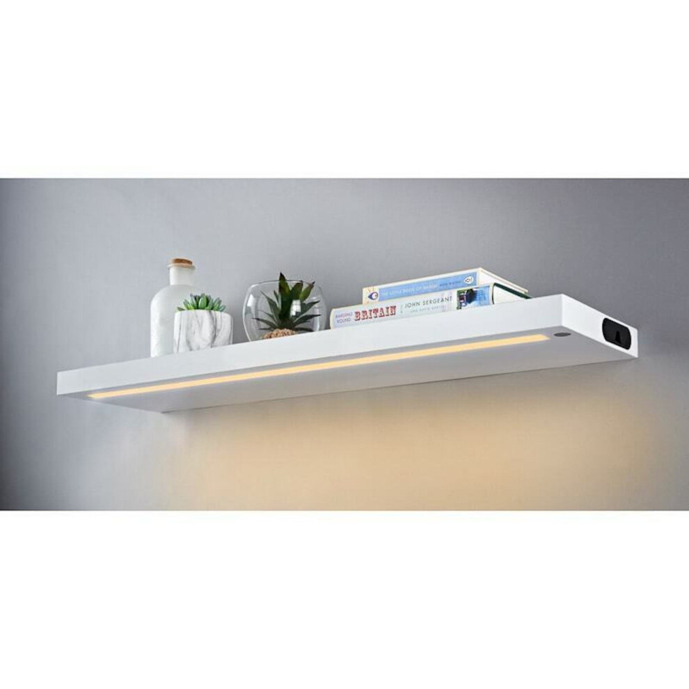 Lixa Warm White LED Shelf High Gloss Floating Wall Mount Display G-0370
