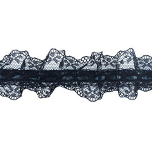 HAND HB-723 Pretty Bra, Stockings Decorative Sew On Black Lace Trim Non-Stretch 4cmW - 3 Metres