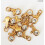 HAND  99 Gold Tone Decorative Zip Pulls, Tags, Fasteners with Eyelets - Pack of 10 2
