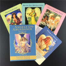 (44PCS TS87) Angels Of Abundance Oracle Cards Tarot Card With English Guidebook Friend Family