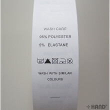 HAND 25mm Blank Roll for Printing Wash Care Labels - Polyester Paper Fabric Material - 2500 Labels Long