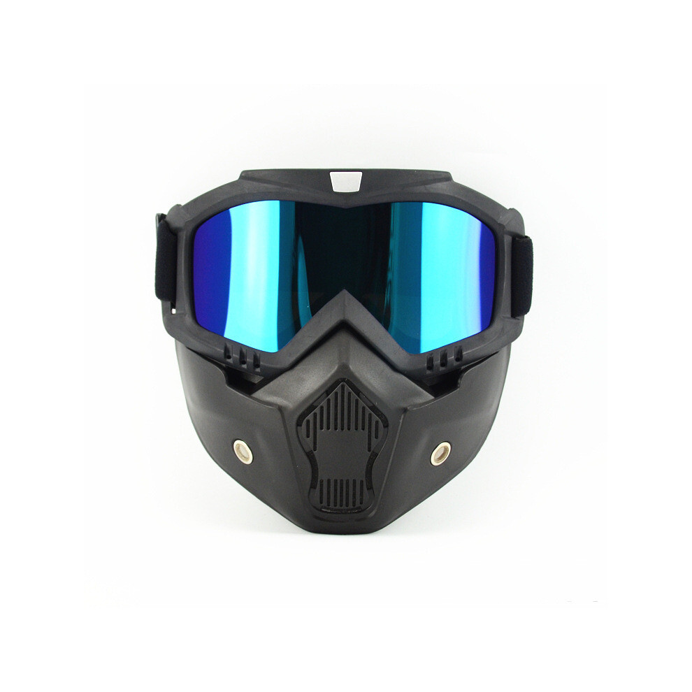 (Colorful) Motorcycle Goggles Helmet Riding Goggles Glasses With Removable Face 7552103048074