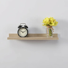 Set of 2 Shelf 48cm Wide Photo Wall Mounted Floating Shelves Oak G-0411