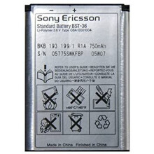 BST-36 BST36 Replacement Battery for Sony Ericsson Z320i Z550i K310i K320i T270i T280i T258 W200i Z300i Z310i Z558i S800i Li-Polymer 3.6V