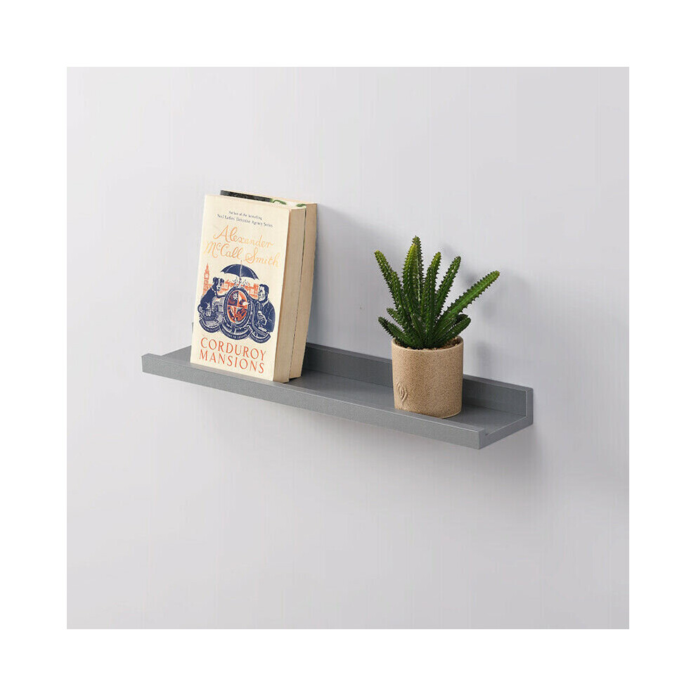Set Of 2 Shelf 48Cm Wide Photo Wall Mounted Floating Shelves Grey G-0410 5060538974025