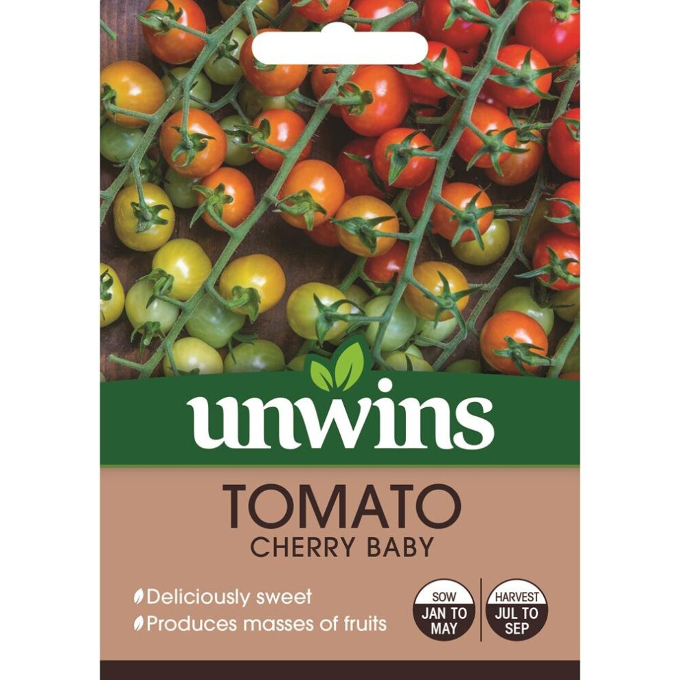 Unwins Grow Your Own Vegetable Seeds - Tomato 'Cherry Baby'