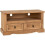Seconique Corona 2Drawer Flat Screen TV Unit Distressed Waxed Pine -Metal Handle 1