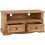 Seconique Corona 2Drawer Flat Screen TV Unit Distressed Waxed Pine -Metal Handle 2