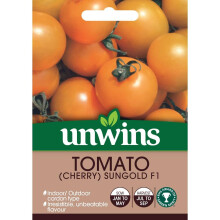 Unwins Pictorial Packet - Tomato Sungold F1 - 8 Seeds