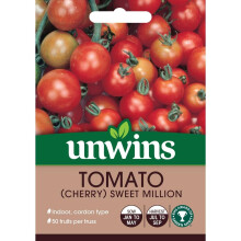 Unwins Pictorial Packet - Tomato (Cherry) Sweet Million - 15 Seeds
