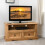 Seconique Corona 2Drawer Flat Screen TV Unit Distressed Waxed Pine -Metal Handle 8