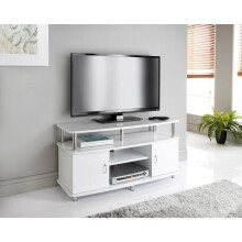 2 Door TV Unit With 4 Shelves Stand With 2 Storage Cupboards G-0352