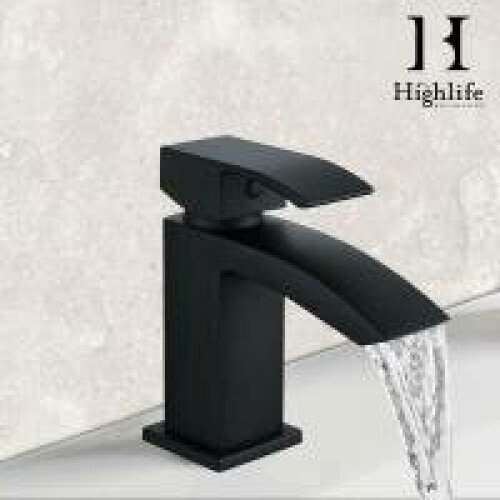 Anthracite Lomond 400mm Vanity Unit + Black Tap / Waste Set 1