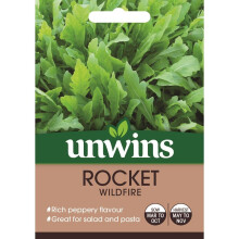 Unwins Grow Your Own Deep Green Rich Peppery Wildfire Rocket Seeds