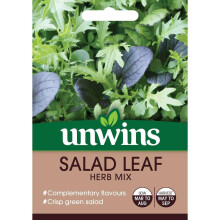 Unwins Grow Your Own Crisp Green Salad Leaf Herb Seven Mix Seeds