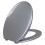 (Grey) Coloured Hinged Oval Shape Plastic WC Toilet Seat 1
