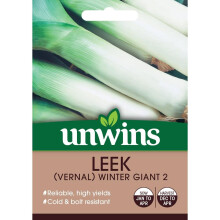 Unwins Grow Your Own Vernal Winter Giant 2 Leek Vegetable Seeds