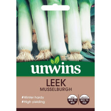 Unwins Grow Your Own Winter Hardy Musselburgh Leek Vegetable Seeds