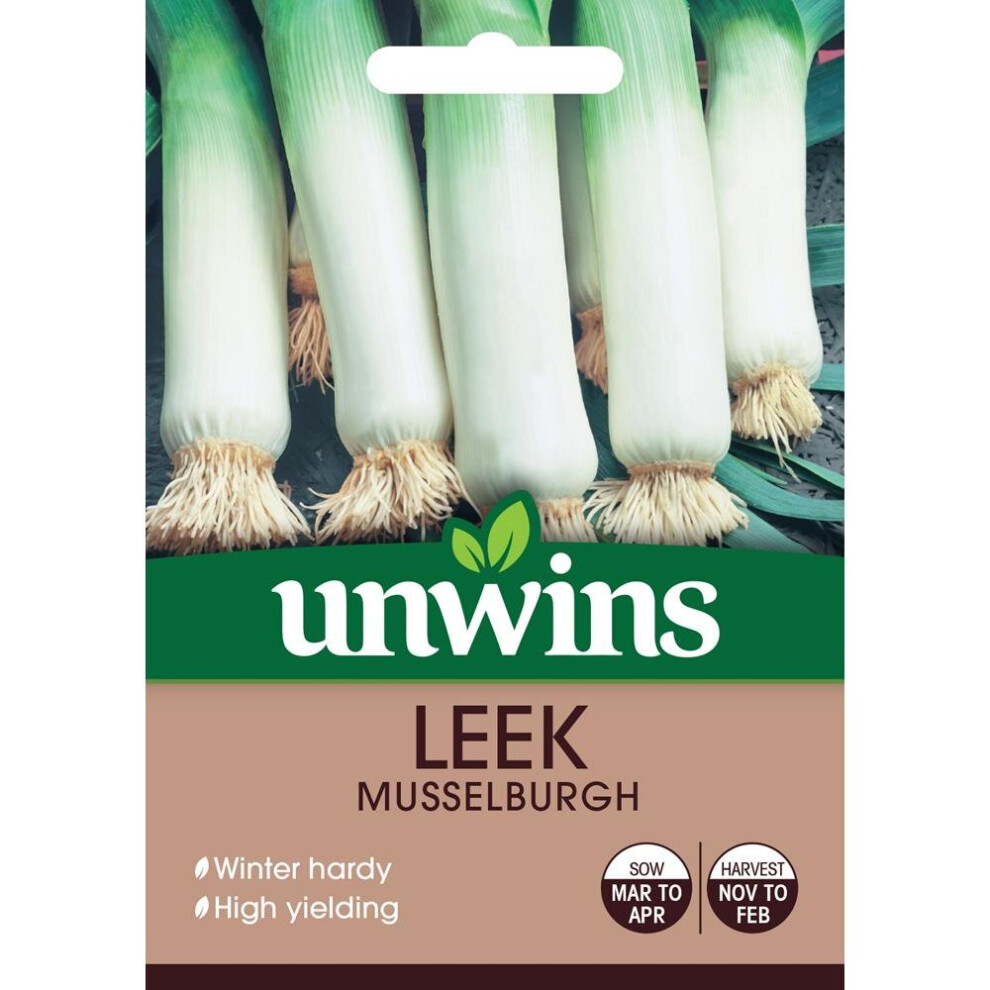 Unwins Grow Your Own Winter Hardy Musselburgh Leek Vegetable Seeds