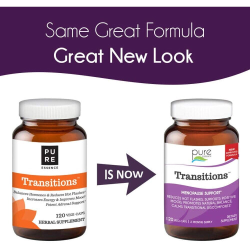 Pure Essence, Transitions, Υποστήριξη Μεταβατικής Ηλικίας, 120 Βοτανογενή Καψούλες 1