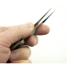 HAND TS-15 Straight Nose Steel Sewing Machine Tweezers for Professionals, Students and Home Crafters - 11.4 cm Long