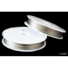 Fine Bead Craft Icy Silver Finger Friendly Plastic Coated Wire, Pack of 2 rolls (0.5mm)