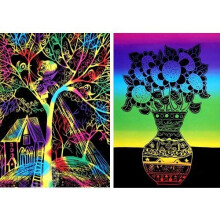 HAND JM-0278 Scratch Art Paper 26 cm x 19 cm Multicoloured 10 Sheets