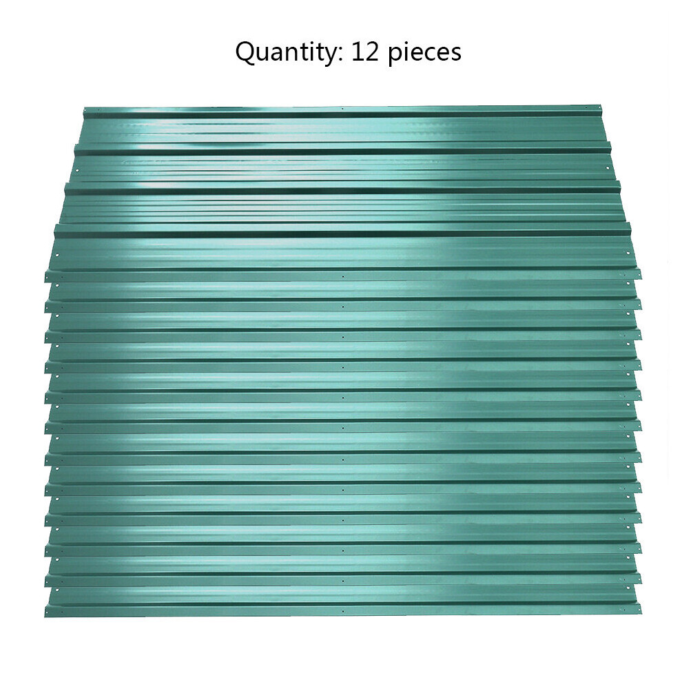 12pcs Metal Steel Corrugated Roof Sheets Roofing Cladding Garage